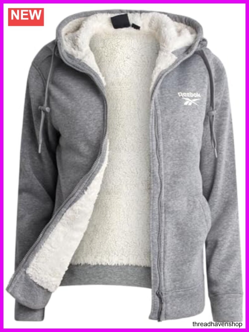 Women's Sherpa Lined Fleece Zip Up Hoodie Jacket Lightweight Warm
